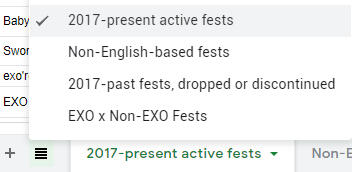 General Fest Info Spreadsheet PrintScreen